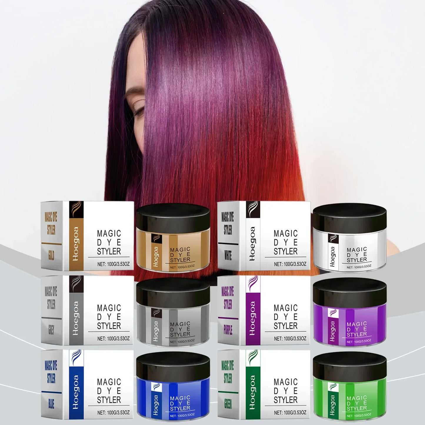 HOEGOA Hair Dye Color Wax – Vibrant Styling Pomade 100g