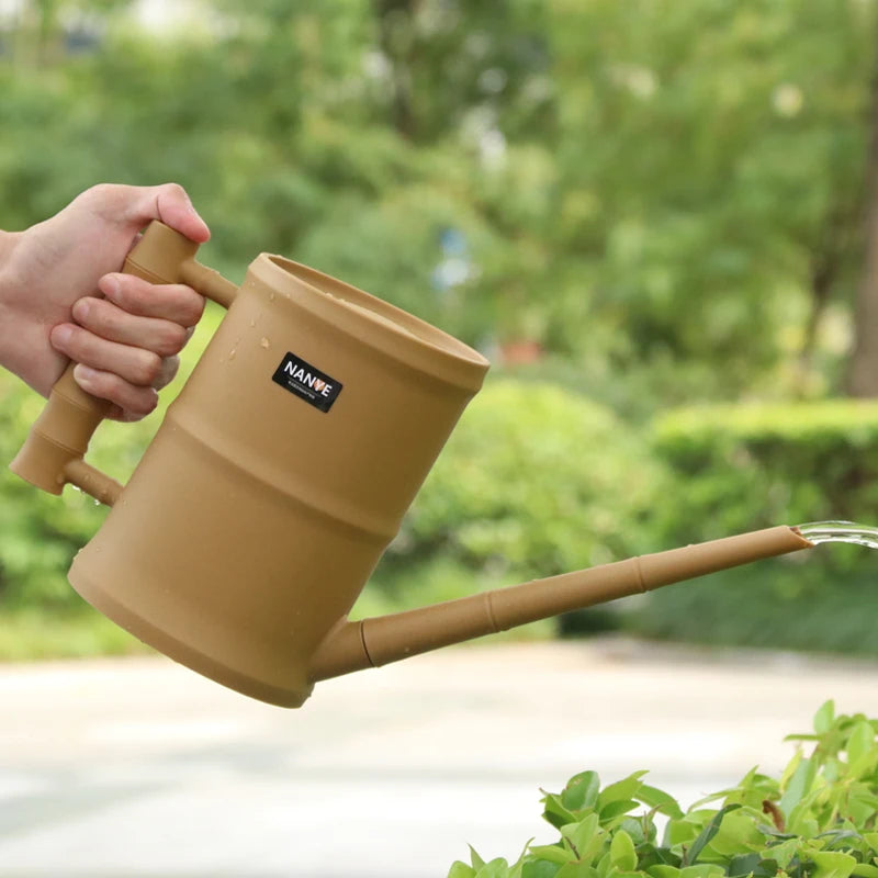 Gardening flowers and green plants plastic bamboo tube long mouth watering kettle courtyard home special watering kettle Peaceful Pleasures Health and Wellness