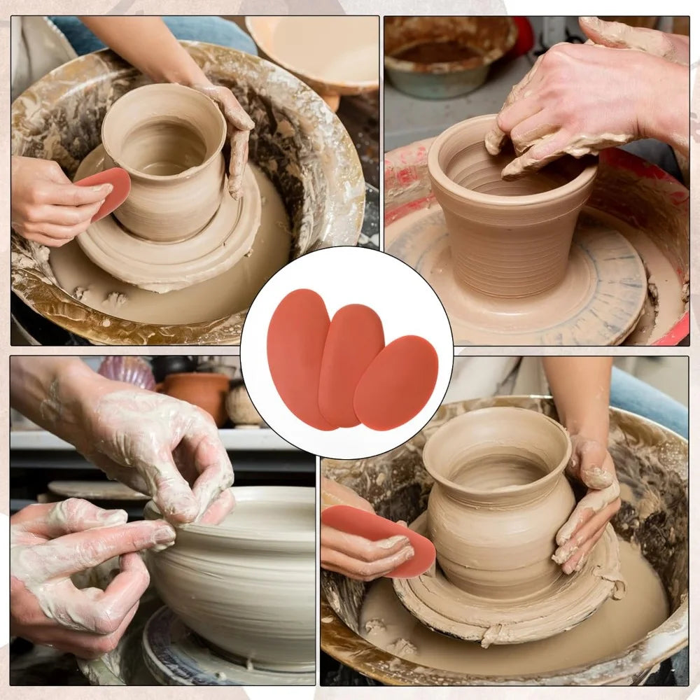 Silicone Pottery Ribs Clay Potter Tools Rubber Rib Tool Soft DIY