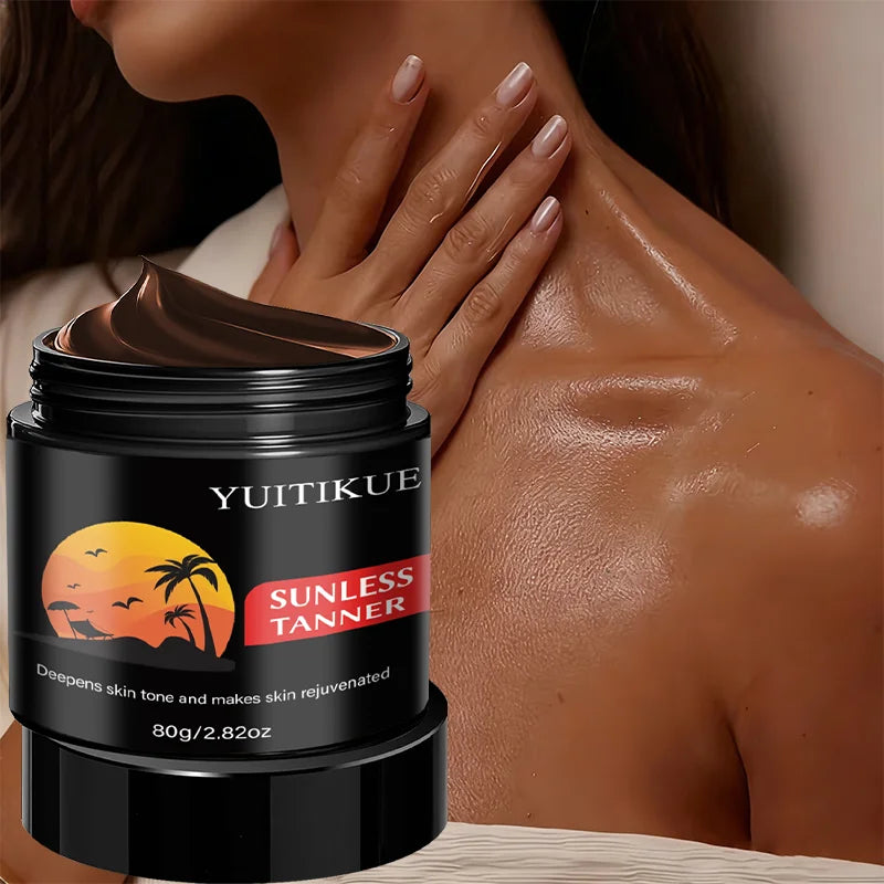 Yuitikue Sunless Tanner Cream, 80g Self Tanning Cream for Deepening Skin Tone & Rejuvenating, Face & Body Peaceful Pleasures Health and Wellness