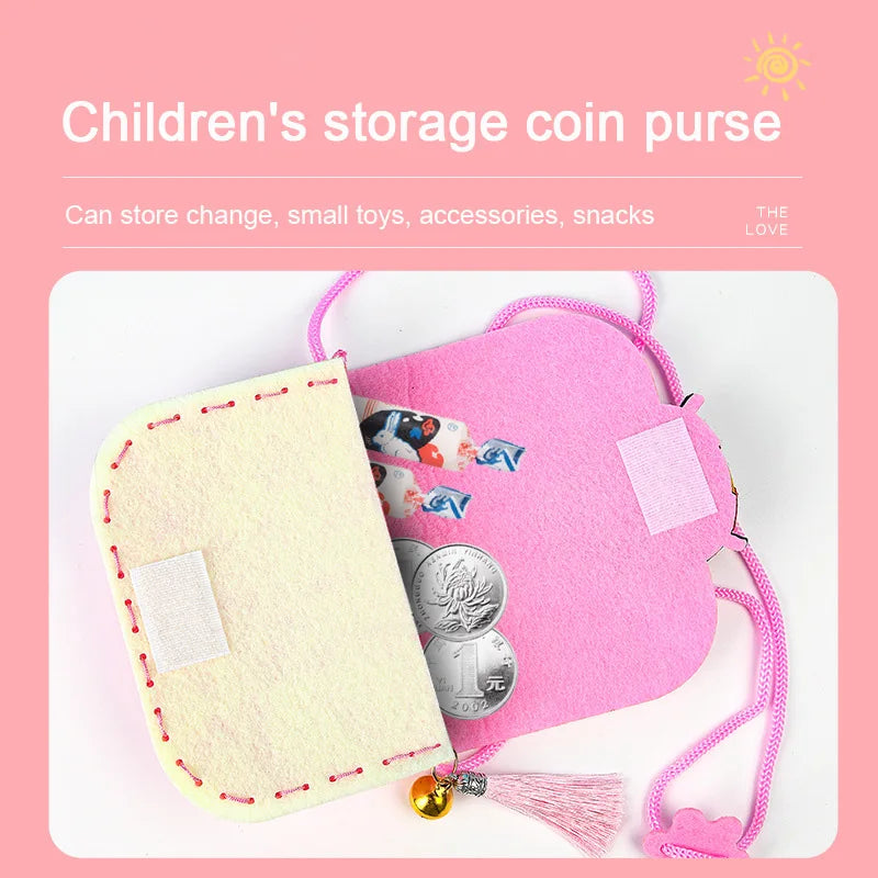 DIY Shoulder Bag Non-woven Fabric Sewing Kits Kids Handmade Needle
