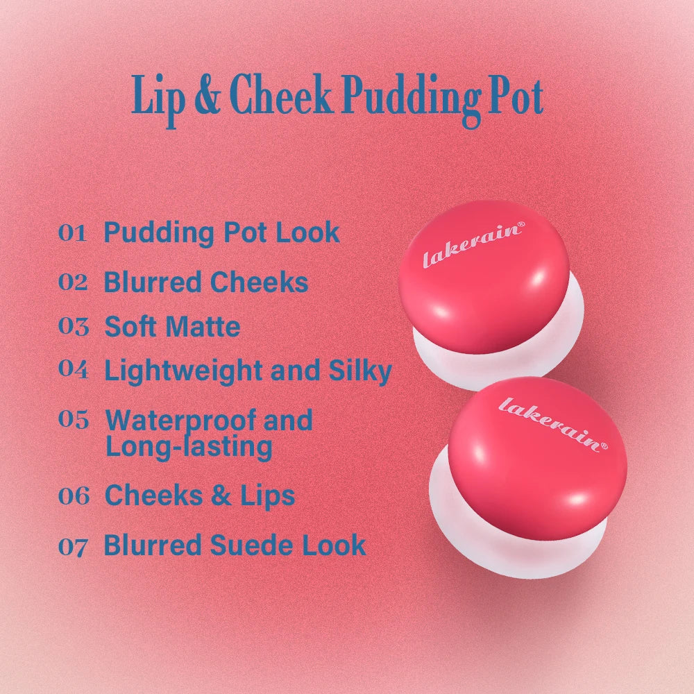 Lip&Cheek Blurry Pudding Pot Blushed Moment Blur blush Baby Makeup 5g Blush Buildable Lightweight Multi-Use Soft Matte Finish Peaceful Pleasures Health and Wellness