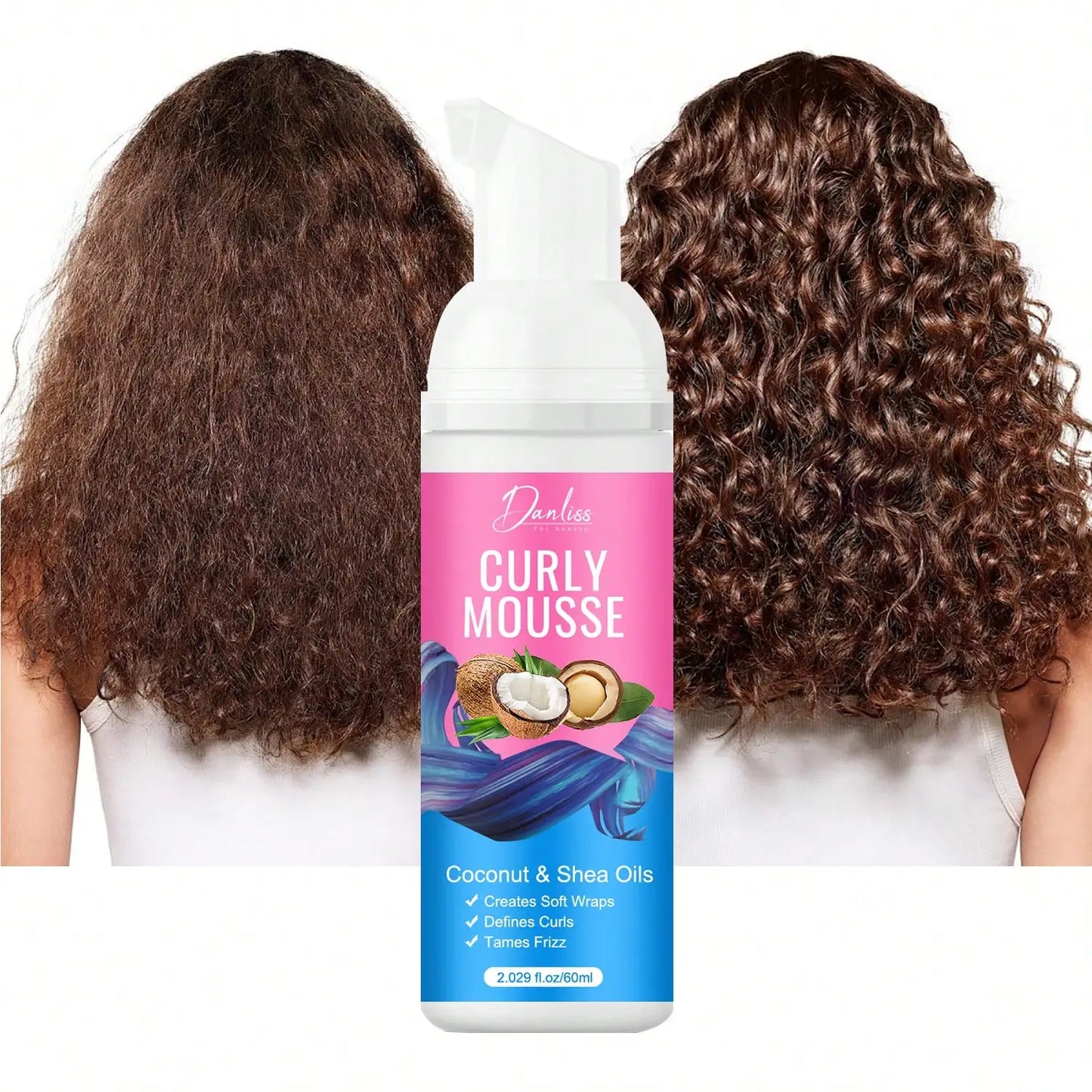 Lanemay Curl Mousse – Alcohol-Free Curl Definer & Moisturizer