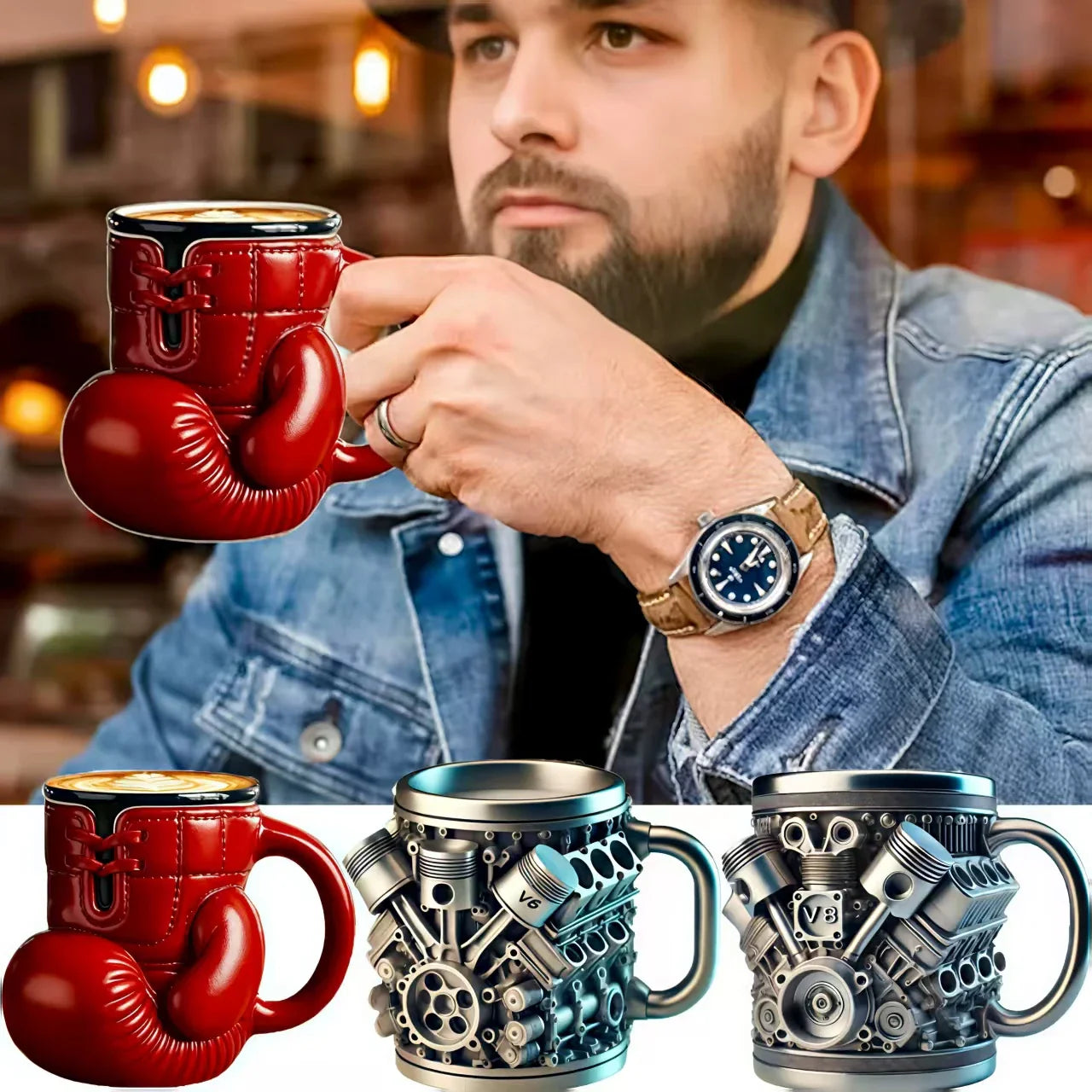 Boxing Glove Mug – Funny Sports Coffee Cup & Creative Gift