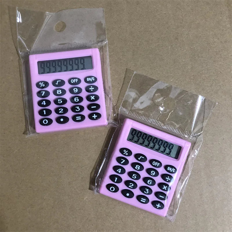 Cute Silent Calculator Mini Version Learning Auxiliary Small Portable Calculator Back To School Supplies Students/Finance Peaceful Pleasures Health and Wellness Pink 1PCS