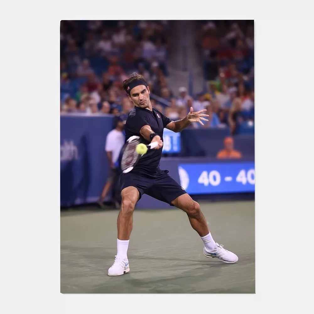 Roger Federer HD Wall Poster – Waterproof PVC Sticky Decor Sports Wall Poster Peaceful Pleasures Health and Wellness z14 21X30cmNoframe
