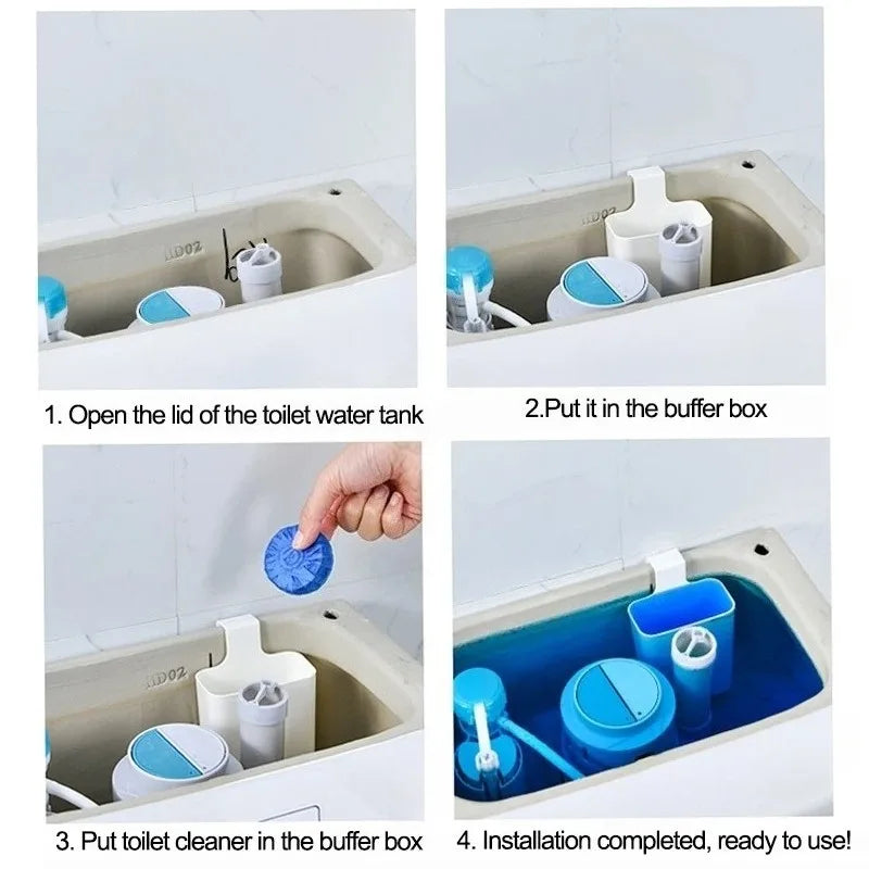 Toilet Tank Slow-Release Cleaner Dispenser Hanging Buffer Box