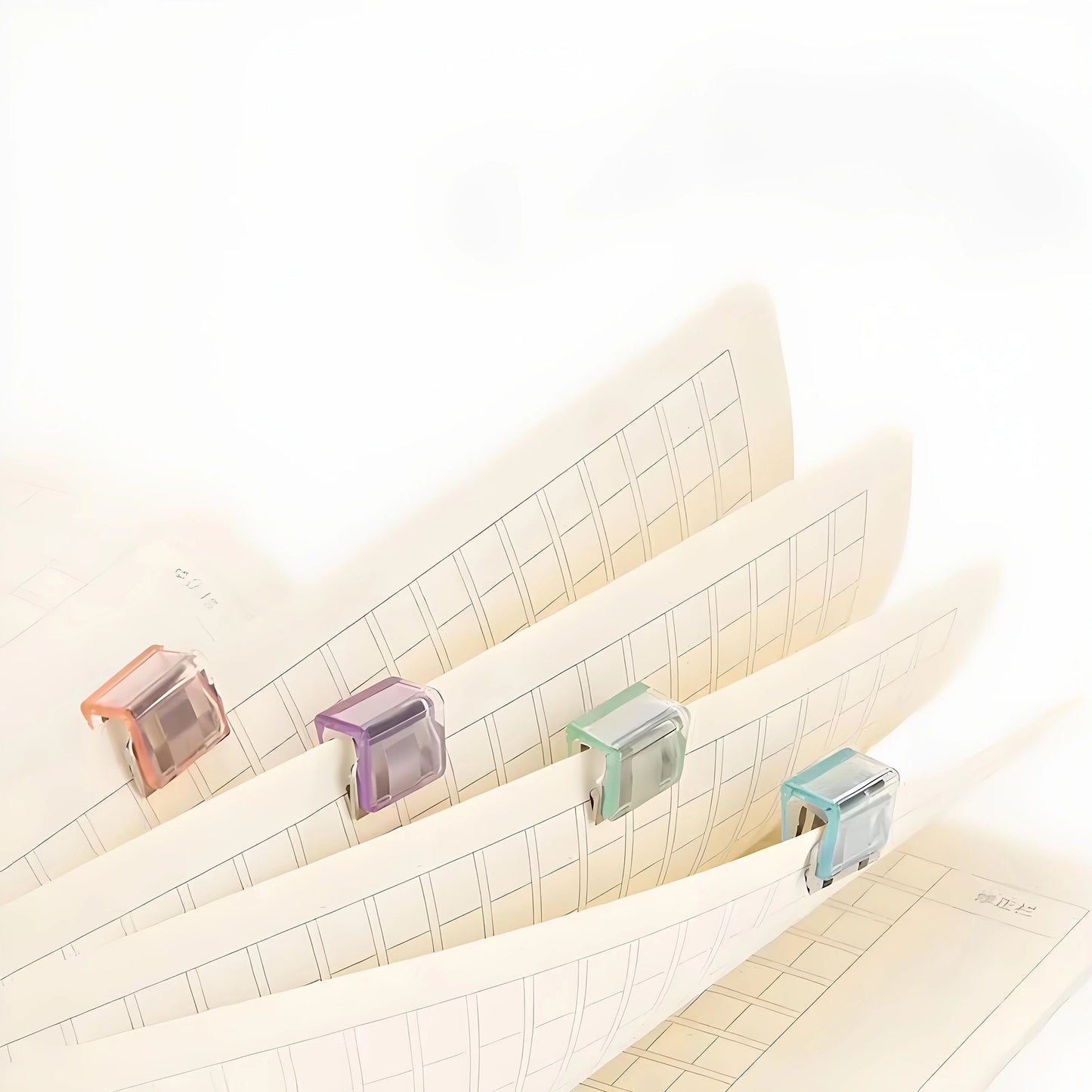 10-Piece Clear Page Holder Durable Plastic Bookmark Office Study