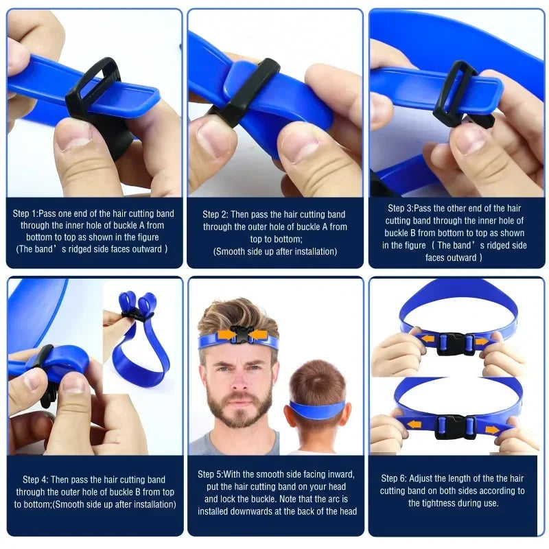 DIY Hair Trimming Template Haircut Band Breathable Curved Silicone Home Hair Trimming Guide for Boys Men Peaceful Pleasures Health and Wellness
