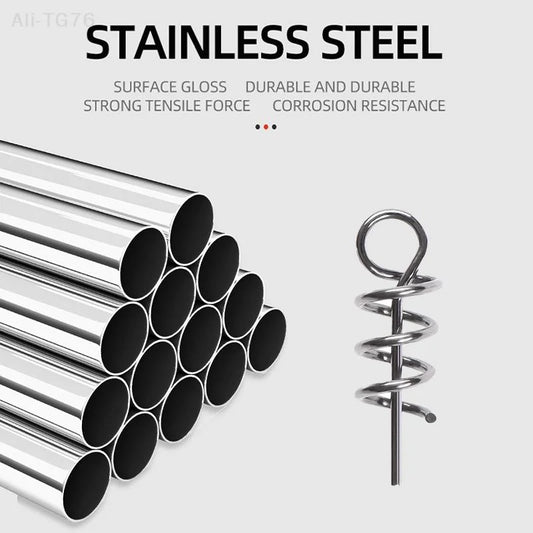Stainless Steel Fishing Centering Pins Twist Lock 50pcs Fishing Bait Pins Peaceful Pleasures Health and Wellness