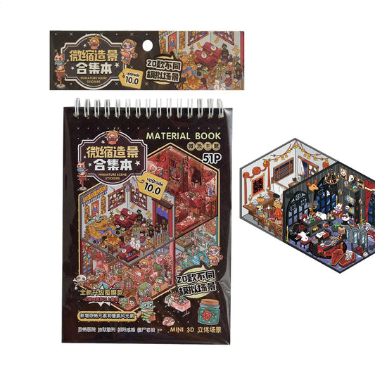 Dark Elements 3D Gothic Scene Sticker Book – Reusable Decals 3D Scene Sticker Book Peaceful Pleasures Health and Wellness