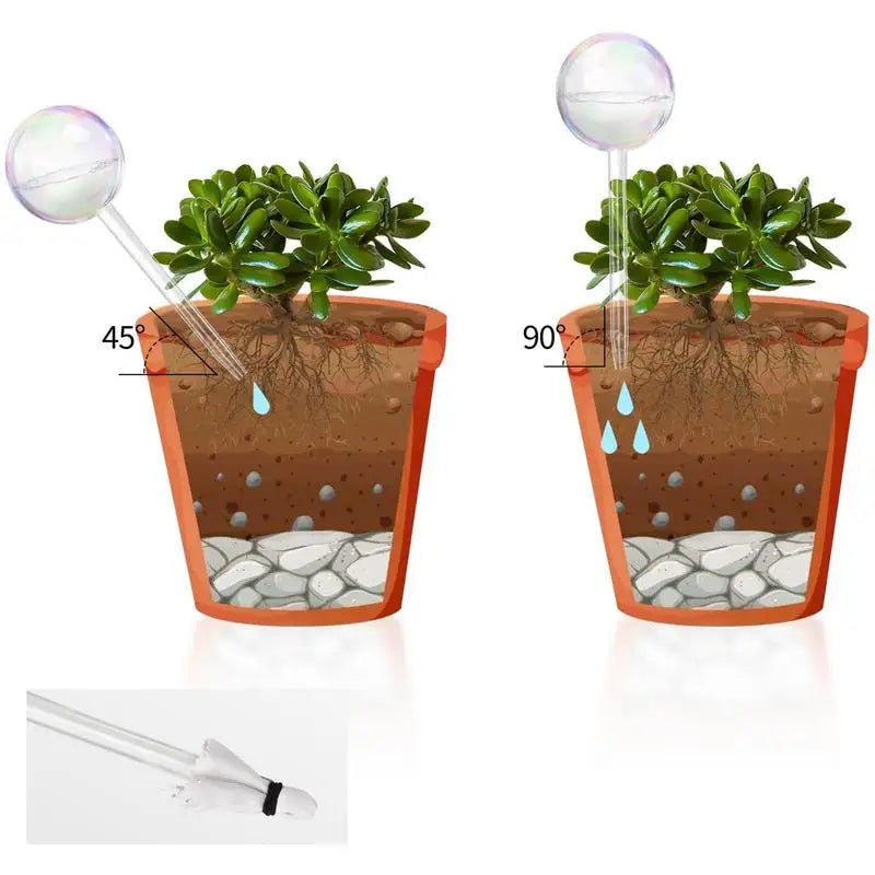 Automatic Plant Watering Bulbs Self Watering Globe Balls Water Device Drip Irrigation System for Garden Flower Plants Peaceful Pleasures Health and Wellness