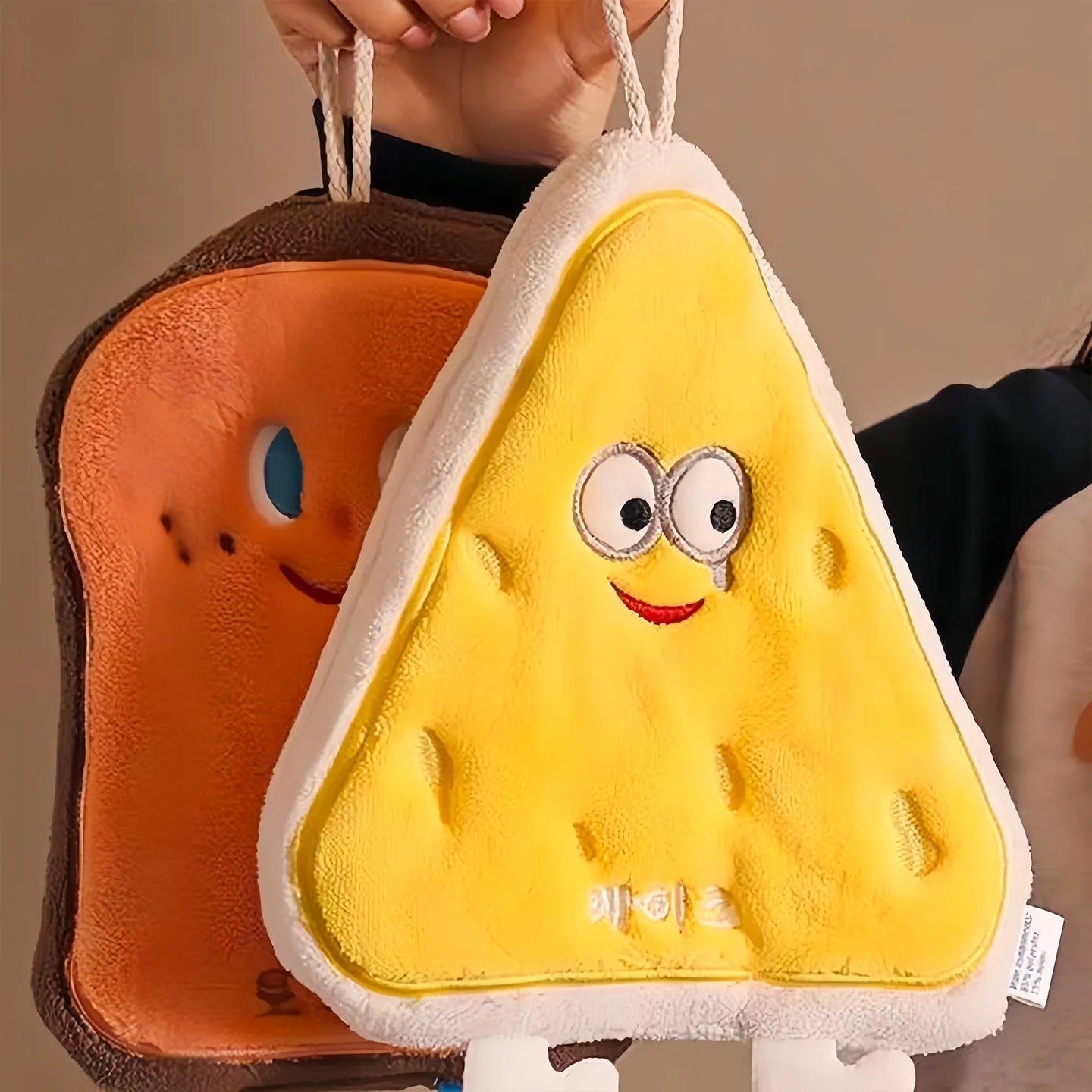 Cute Cartoon Hand Towel with Hanging Loop | Quick-Dry Kitchen & Bath