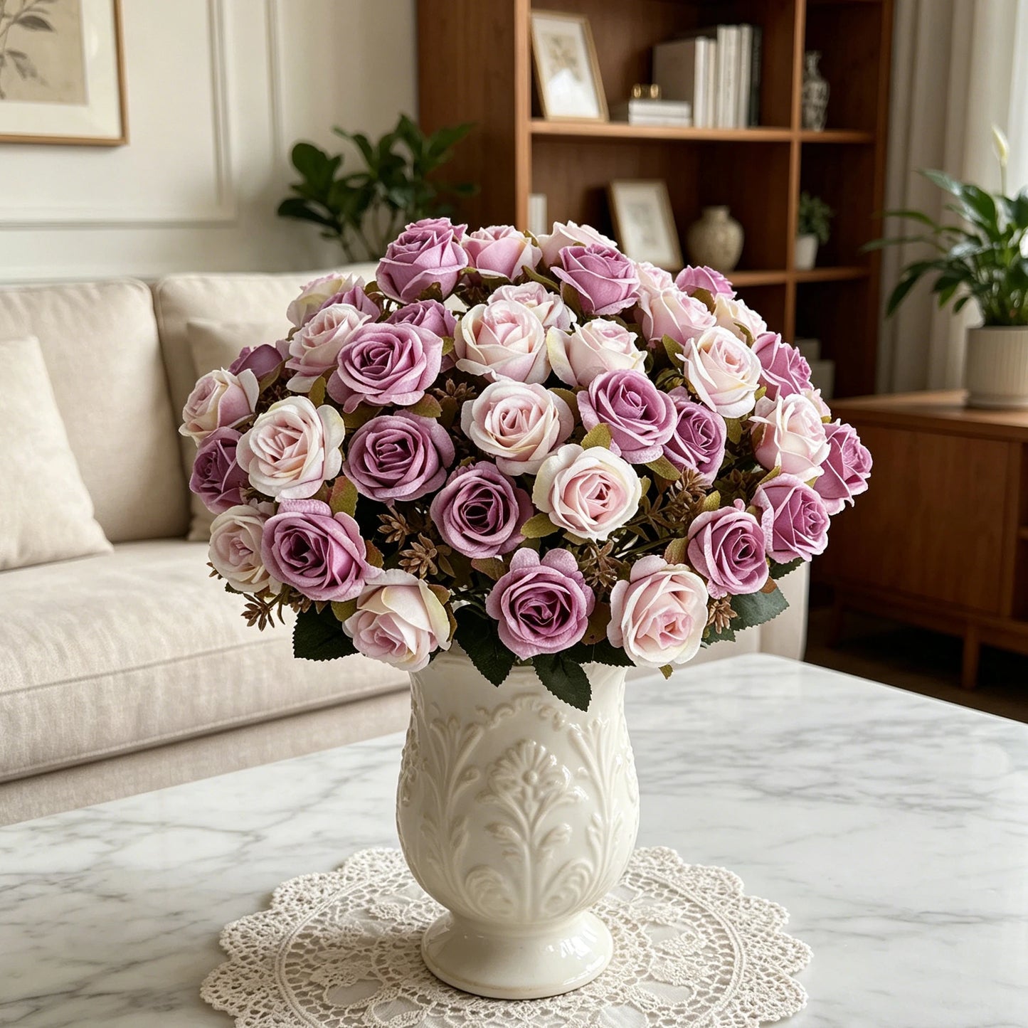 Artificial Silk Rose Carnation Bouquet – Wedding & Home Décor