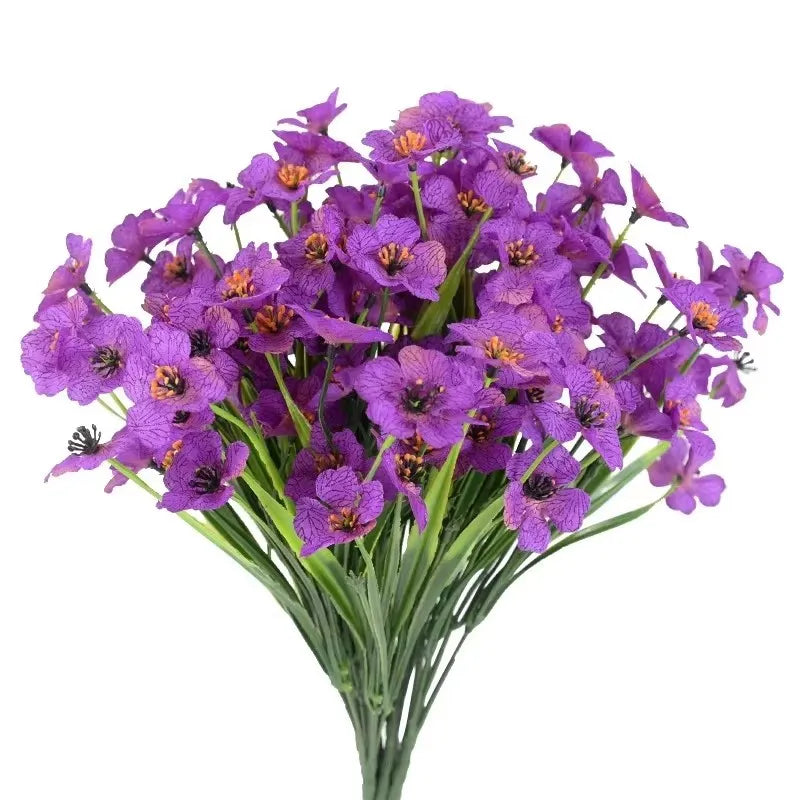 Artificial Violet Silk Flower Bouquet | Wedding & Home Decor