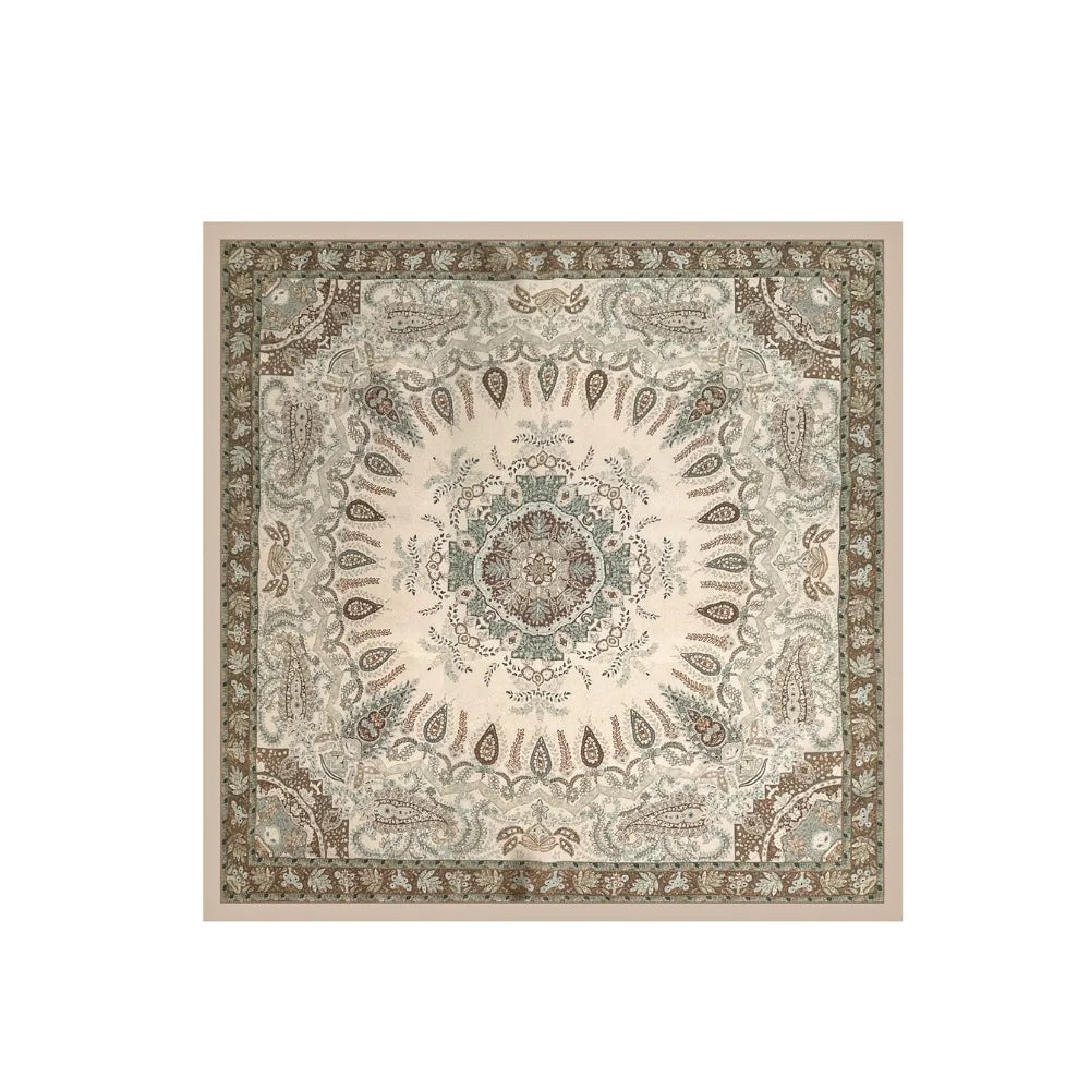 Women's Square Printed Scarf 70x70cm – Silk-Feel Headscarf