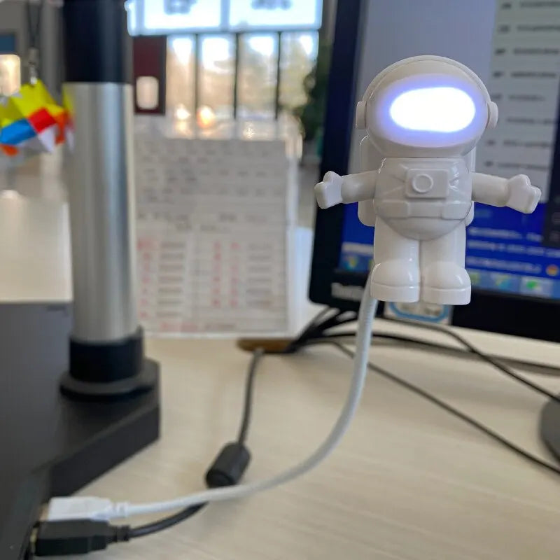 Astronaut USB Night Light Sound Sensor LED Lamp – Set of 2