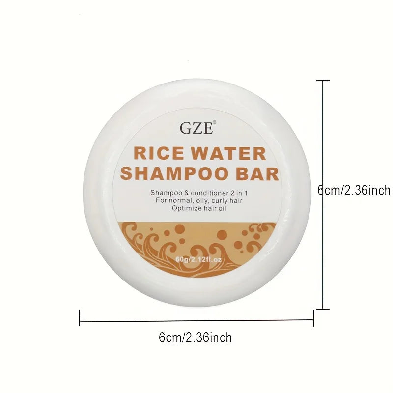 GZE Rice Water Shampoo Bar & Solid Conditioner | Dry Hair