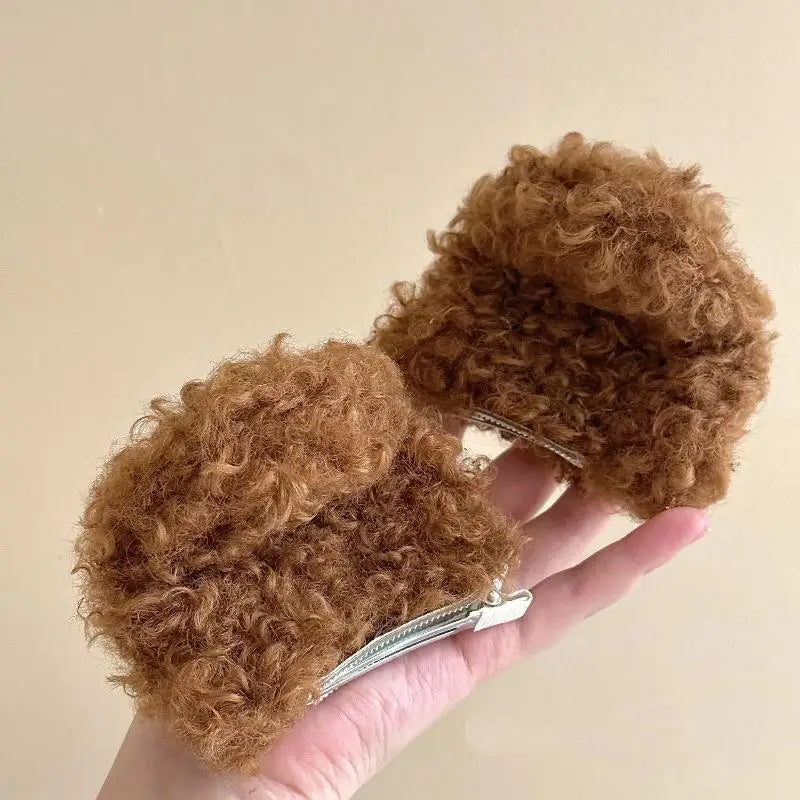 Soft Plush Dog Ear Hair Clips – Kawaii Girls Side Clips