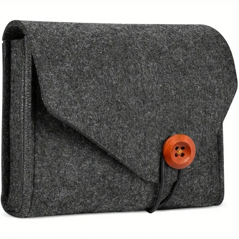Felt Travel Electronics Organizer | Cable & Adapter Storage Bag Electronics Storage Bag Peaceful Pleasures Health and Wellness