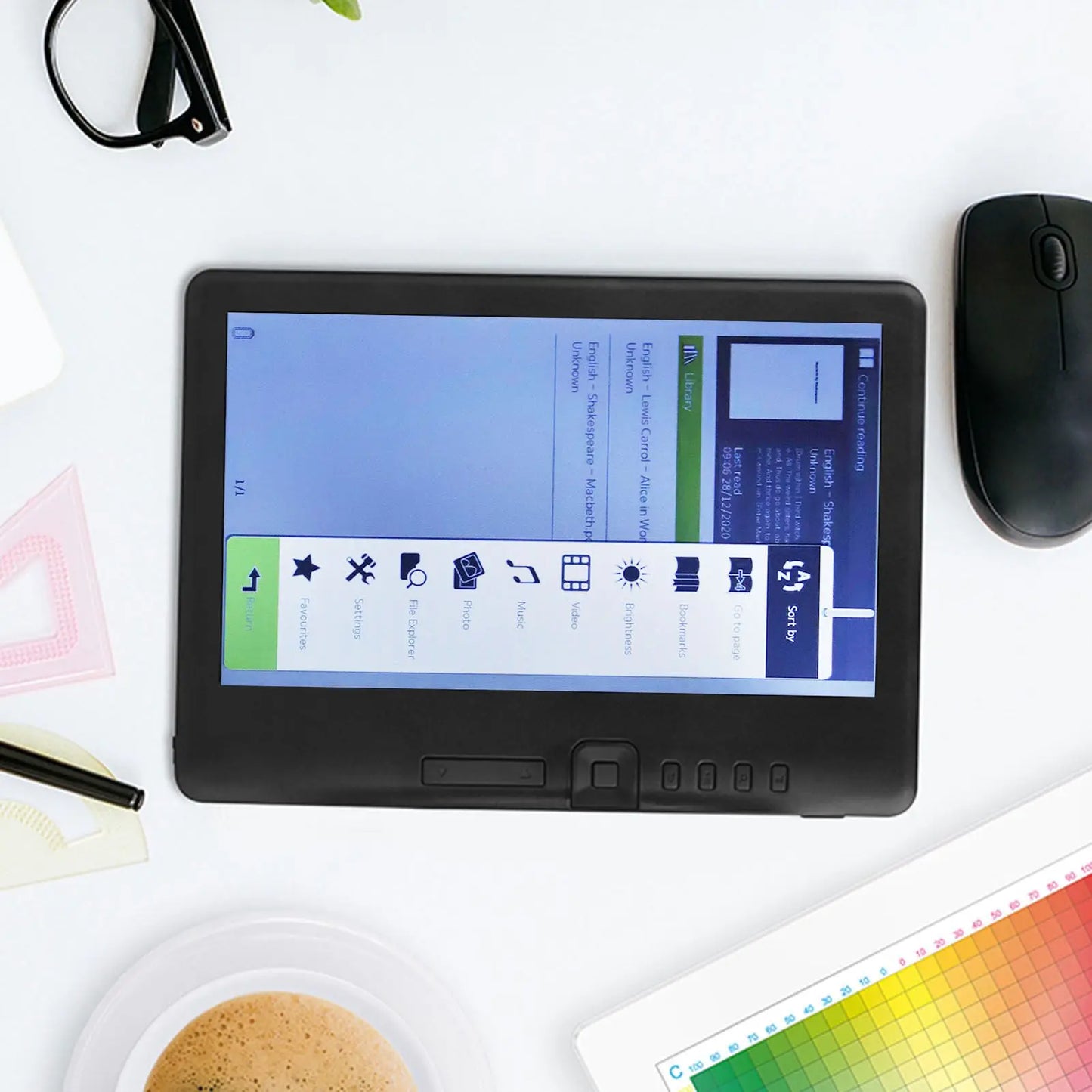 E Reader LCD 16 9 Screen HD 800x480 380MHz Black Protective Case