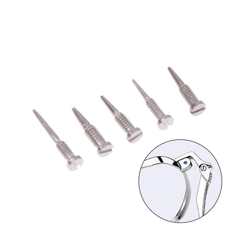 100-Piece Eyeglass Spring Hinge Screws – Self-Aligning Repair Kit