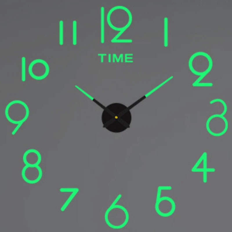 2026 Modern Design Large Wall Clock 3D DIY Quartz Clocks Fashion Watches Acrylic Mirror Stickers Living Room Home Decor Horloge Peaceful Pleasures Health and Wellness
