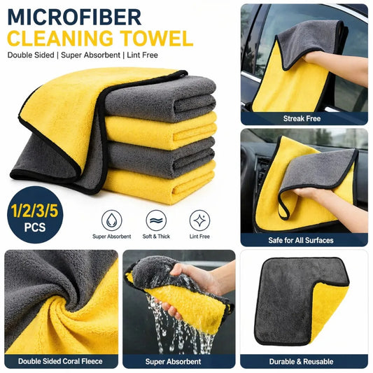 Microfiber Cleaning Cloths – Double Layer Quick Dry Towels Microfiber Cleaning Cloths Peaceful Pleasures Health and Wellness