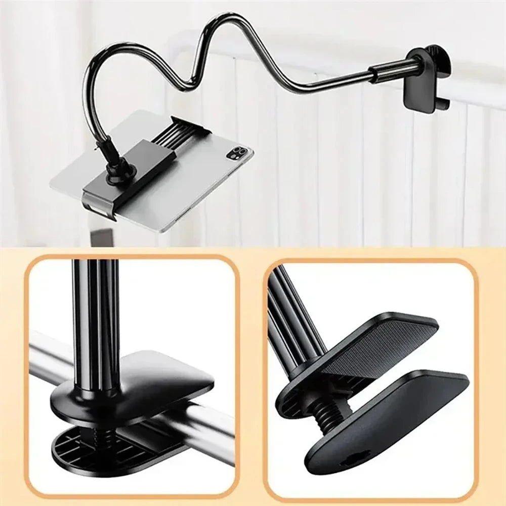 70cm Foldable Bedside Phone & Tablet Clip Stand – iPad & Samsung