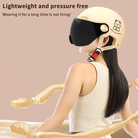 3C Certified E-Bike Half Helmet with HD Glasses | Unisex Electric Bike Helmet Peaceful Pleasures Health and Wellness
