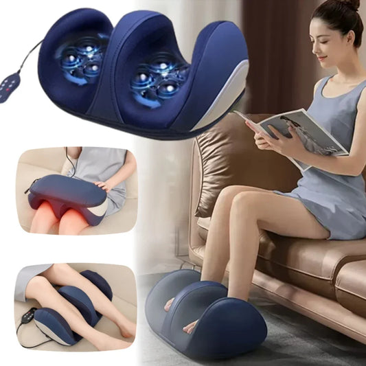 Super Big Electric Foot Leg Massager Deep Tissue Shiatsu Kneading Relax Heated Roller Calf Relieve Stress Care Foot Machine Tool Peaceful Pleasures Health and Wellness