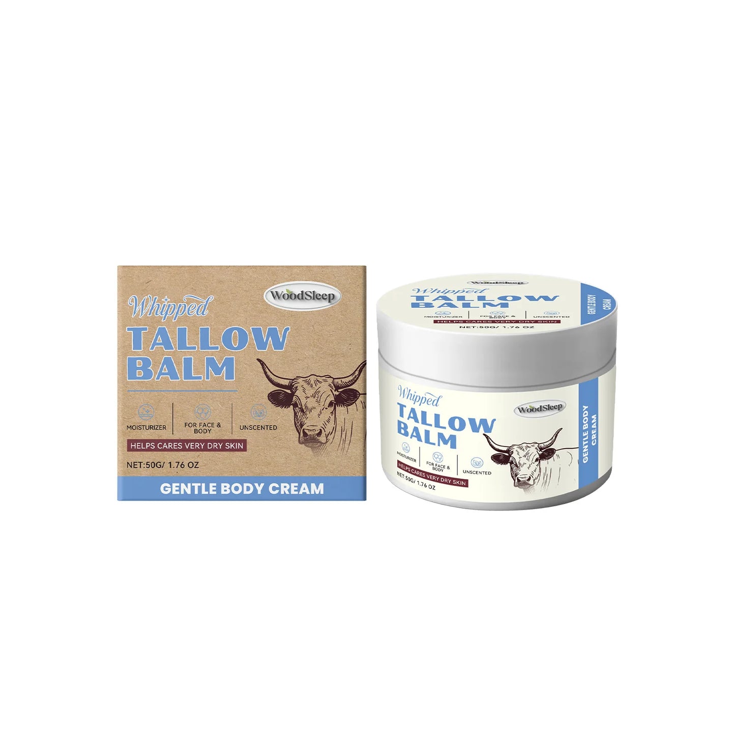 Whipped Beef Tallow Balm – Grass-Fed Face & Body Cream 50g