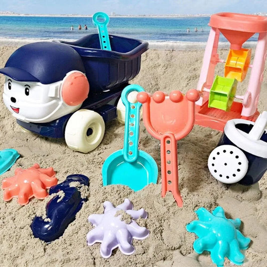 Kids Beach Sand Toys Set – Shovel, Sprinkler & Car Model Beach Sand Toy Set Peaceful Pleasures Health and Wellness