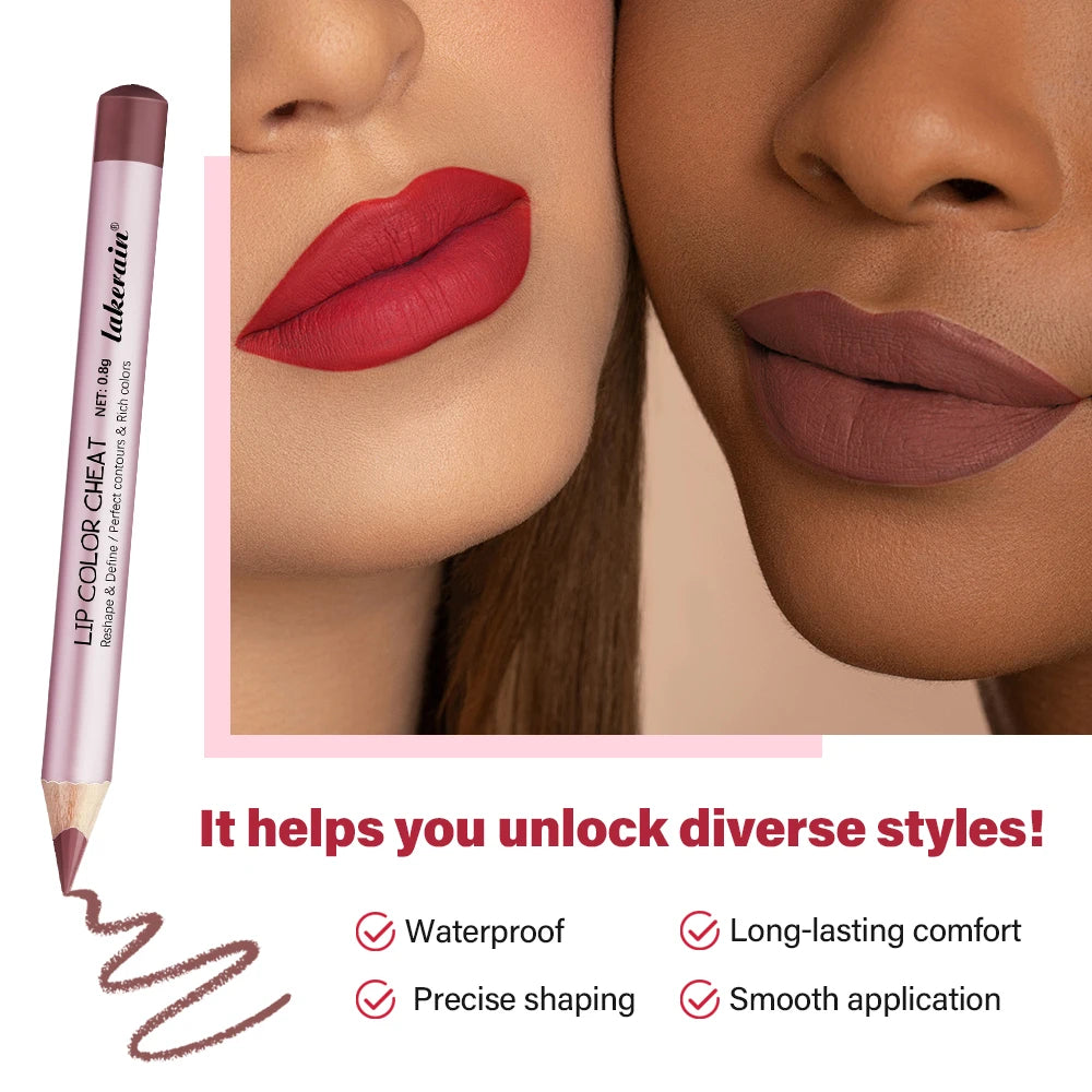 Long-Lasting Waterproof Lip Liner Lip Pencil Color Cheat Precise Shaping Moisturizing Smooth Create Sexy Lip Shape Cosmetics Peaceful Pleasures Health and Wellness
