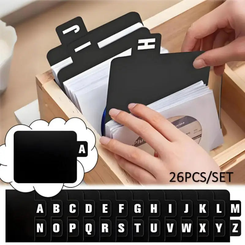 A-Z Alphabetical Dividers 26pcs – CD, DVD & Record Organizer