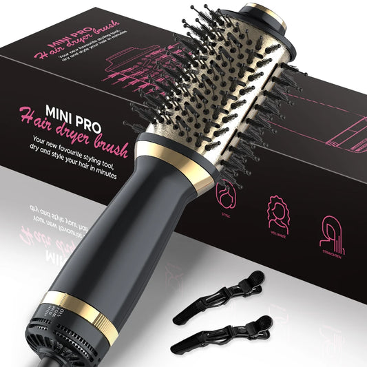 hair dryer brush in one, 4in1 hair dryer brush hair dryer with oval bucket, mini hot air brush for all hair types, suitable gift Peaceful Pleasures Health and Wellness