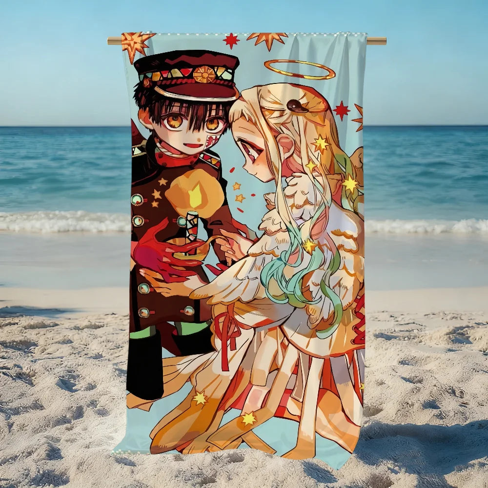 Hanako Kun Quick-Dry Microfiber Beach Towel | 11 Sizes Microfiber Beach Towel Peaceful Pleasures Health and Wellness