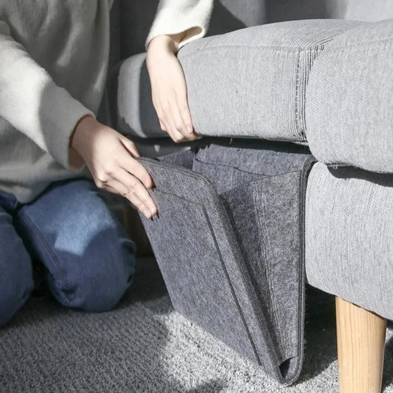 Felt Bedside Storage Organizer Anti-slip Bedside Bag Bed Sofa Side Hanging Couch Storage Remote Control Bed Holder Pockets Peaceful Pleasures Health and Wellness