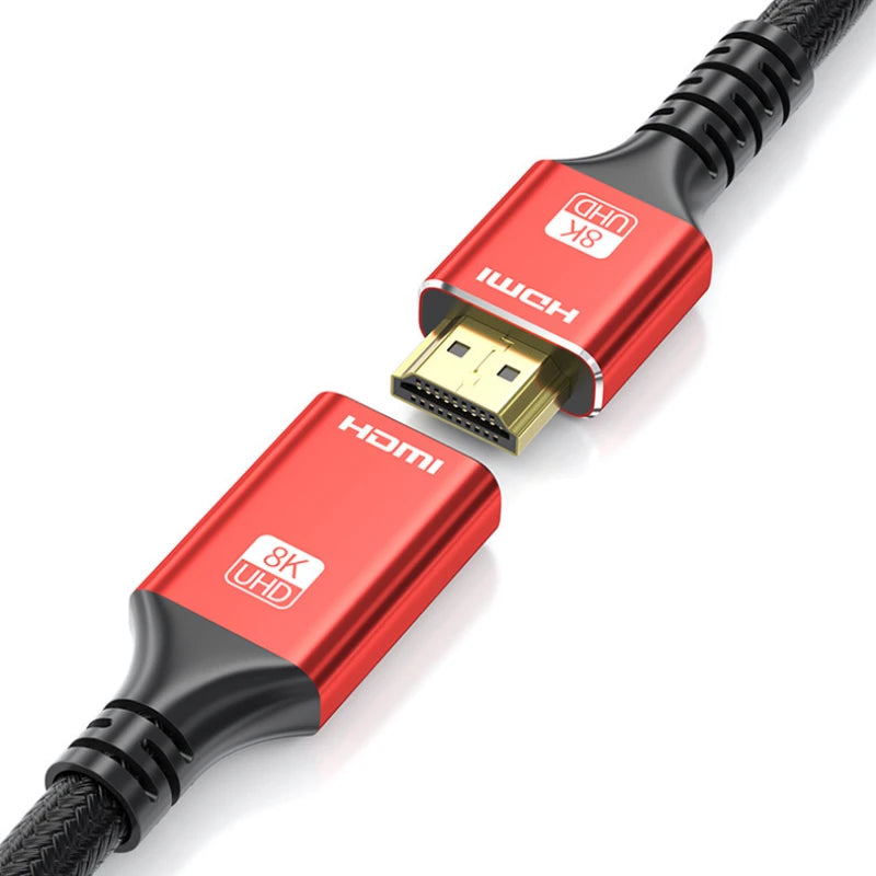 48Gbps HDMI-compatible Cable 8K 60Hz Male to Female HDR HDMI-compatible 2.1 Cable 4K 120Hz HDR 3D Effect Video Cable for PC Peaceful Pleasures Health and Wellness