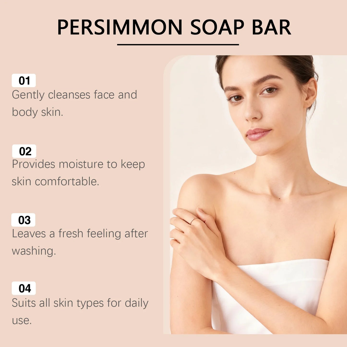 OceAura Persimmon Firming Moisturizing Cleansing Soap