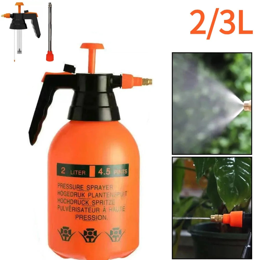 3/2L Hand Pressure Sprayer Spray Bottle Garden Sprayer Head & Metal Extended Nozzle for Watering Cleaning Disinfection Sprayers Peaceful Pleasures Health and Wellness