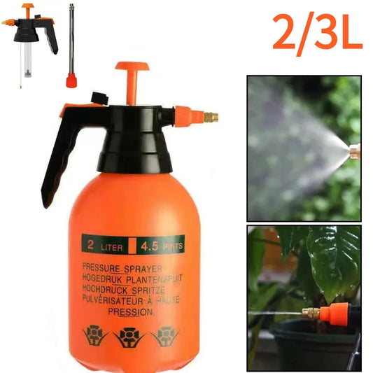 3/2L Hand Pressure Sprayer Spray Bottle Garden Sprayer Head & Metal Extended Nozzle for Watering Cleaning Disinfection Sprayers Peaceful Pleasures Health and Wellness