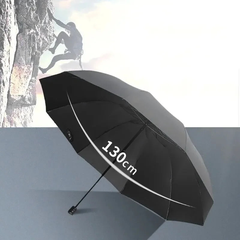 130cm Large Windproof Umbrella | 10-Bone Frame, UPF 40+