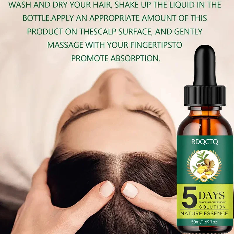 5-Day Ginger Hair Serum – Frizz Control & Shine Boost