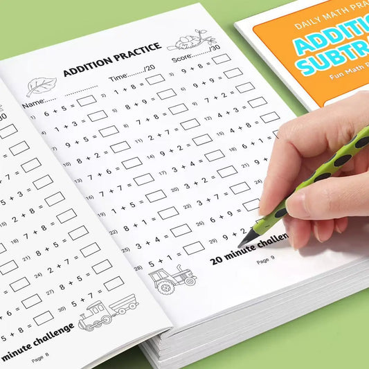 Daily Beginner Addition Subtraction Math Workbook 64 Pages Basic Peaceful Pleasures Health and Wellness