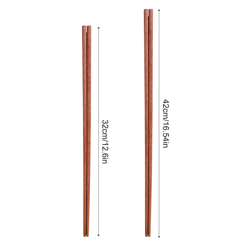 Long Wooden Chinese Chopsticks Hot Pot Kitchen Frying Chopsticks Premium Wenge Wood Extra Long Kitchen Cooking Chopsticks Peaceful Pleasures Health and Wellness