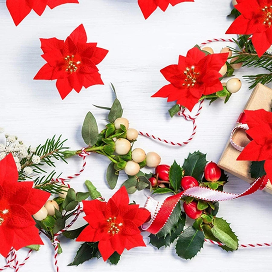 Gold Clip Artificial Flowers – Wedding, Christmas & Home Décor
