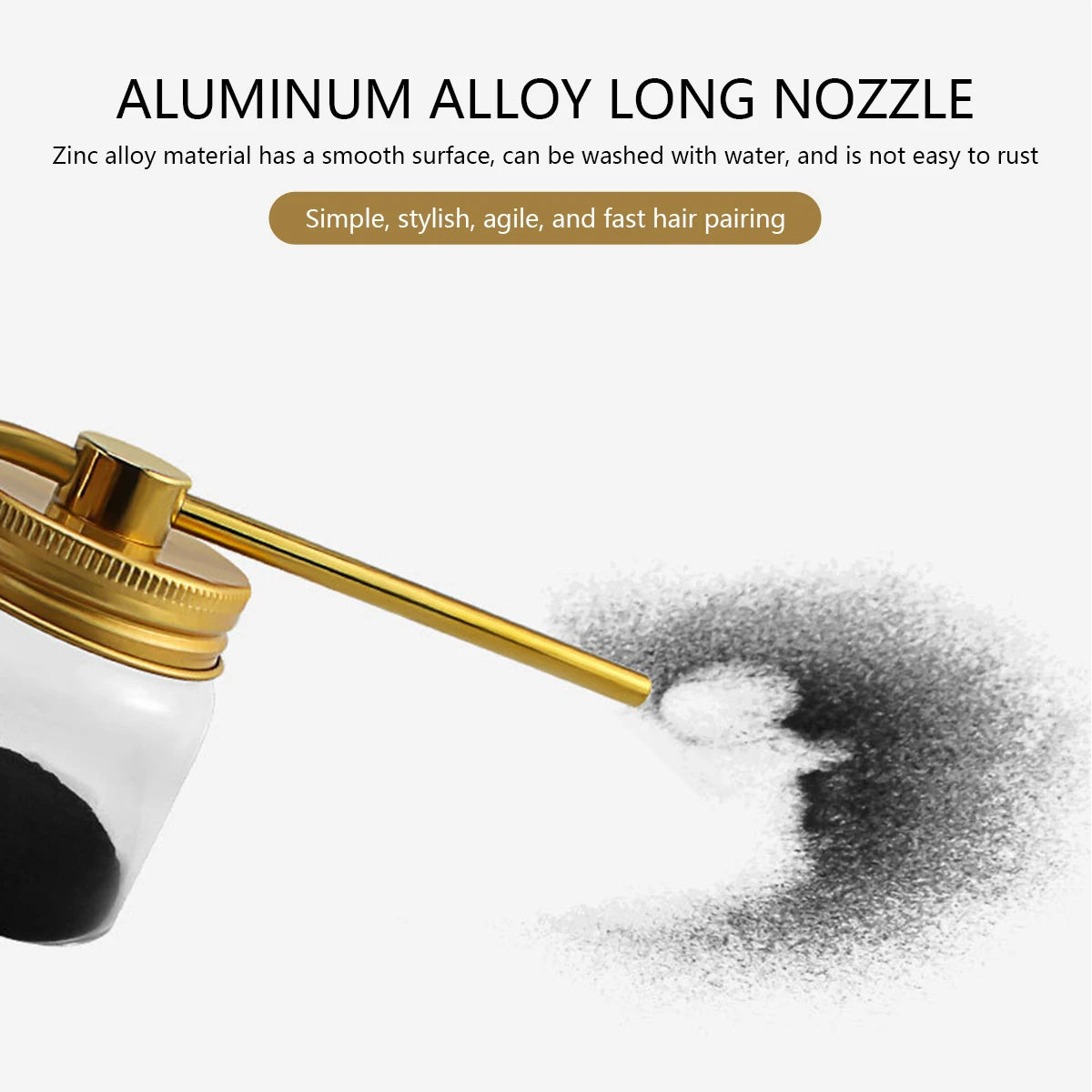 Salon Hair Powder Spray Bottle Building Fiber Talcum Applicator Refillable Portable Container Barber Styling Sprayer Accessories Peaceful Pleasures Health and Wellness