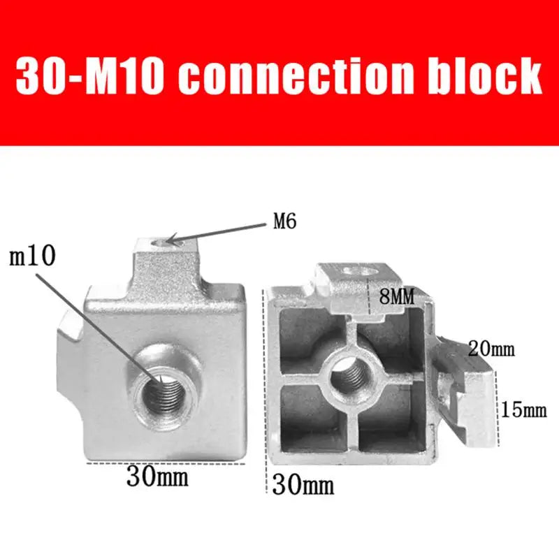 Aluminum Caster Bracket for 3030 4040 4545 Profile M8 M10 M12