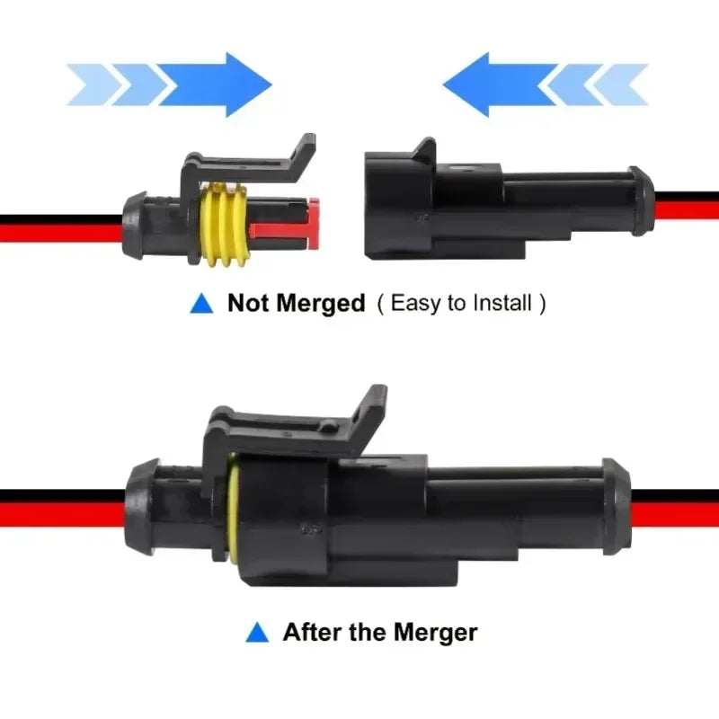 Waterproof 2-Pin Wire Connectors – 20 AWG Automotive Kit
